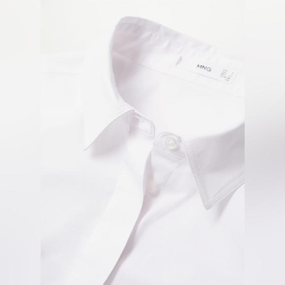 NWT MANGO Essential cotton-blend shirt SIZE XS - Picture 6 of 8